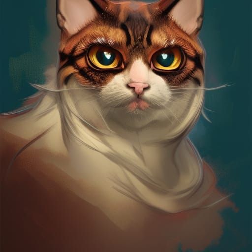 Hyperdetailed Cat Devil Portrait in 8k Resolution