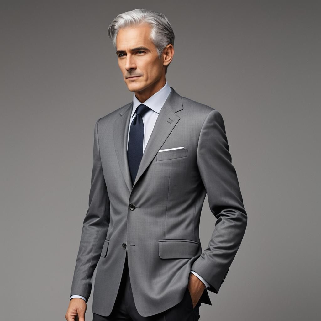 Noble Upright Figure with Formal Attire