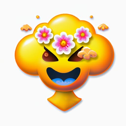 Nuclear Mushroom Cloud Emoji Concept Art