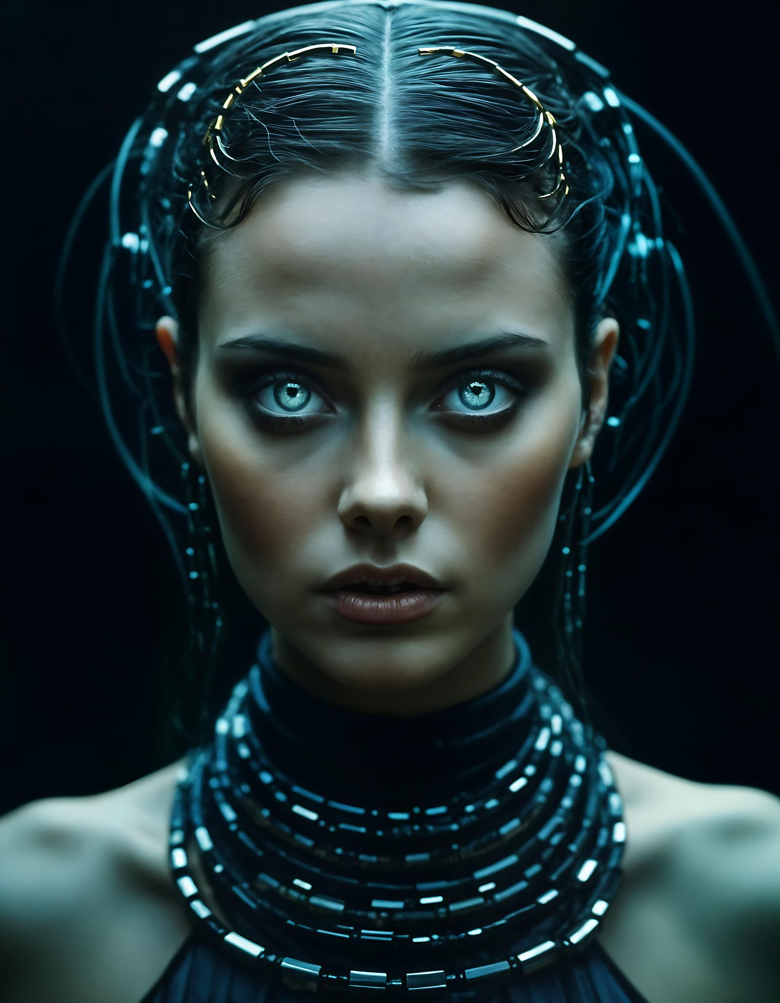 Fractoluminescent Portrait of a Woman, Cinematic Style