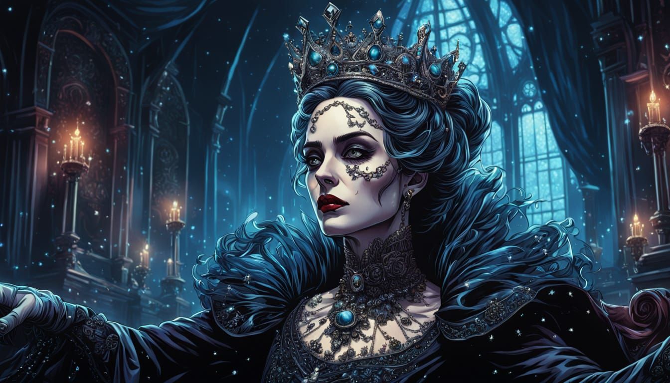 Gothic Surrealism Villainess in Collapsed Star Ballroom