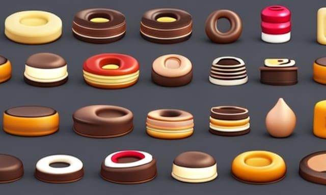 Sweet Food 3D Render Vector Icon Set