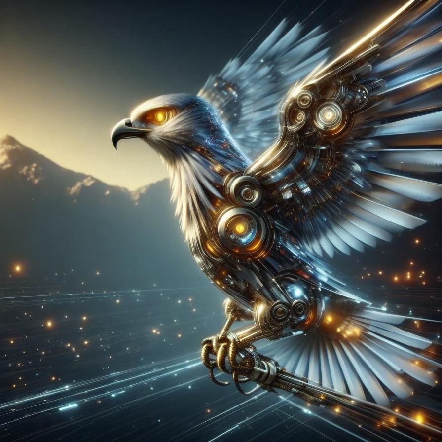 Mechanical Falcon Wins Special Olympics, Folk Art Style