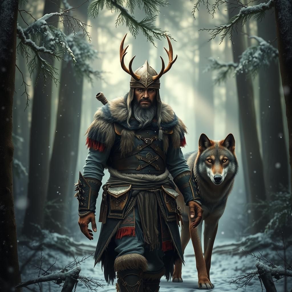 Winter Warrior in Enchanted Forest