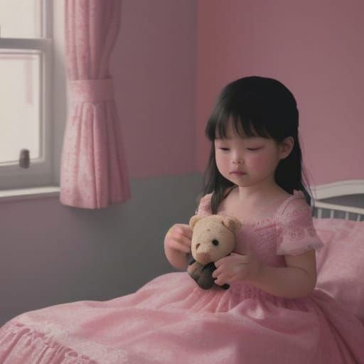 Cinematic Portrait of a Child's Tender Moment