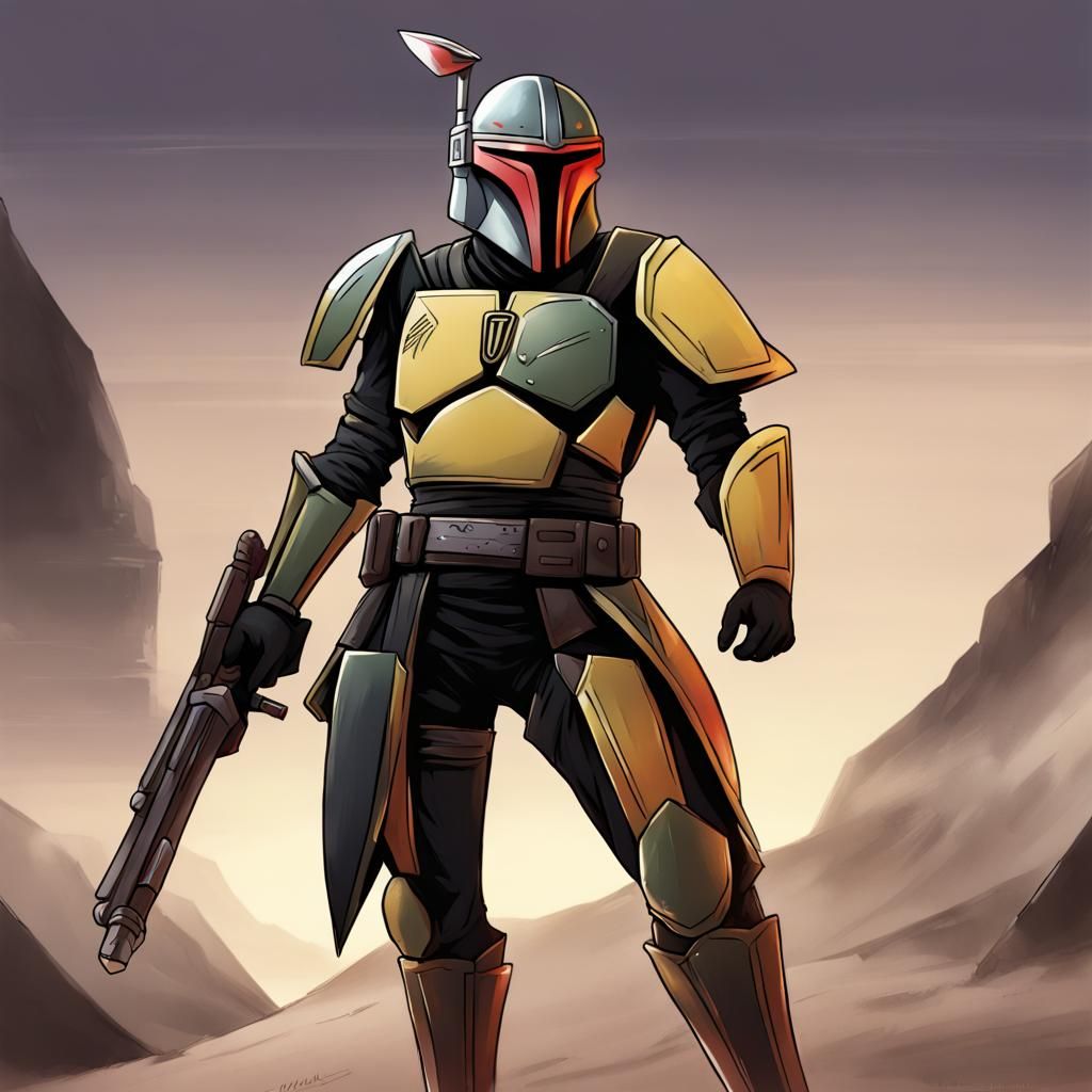 Haxorus in Mandalorian Armor: Anime Style