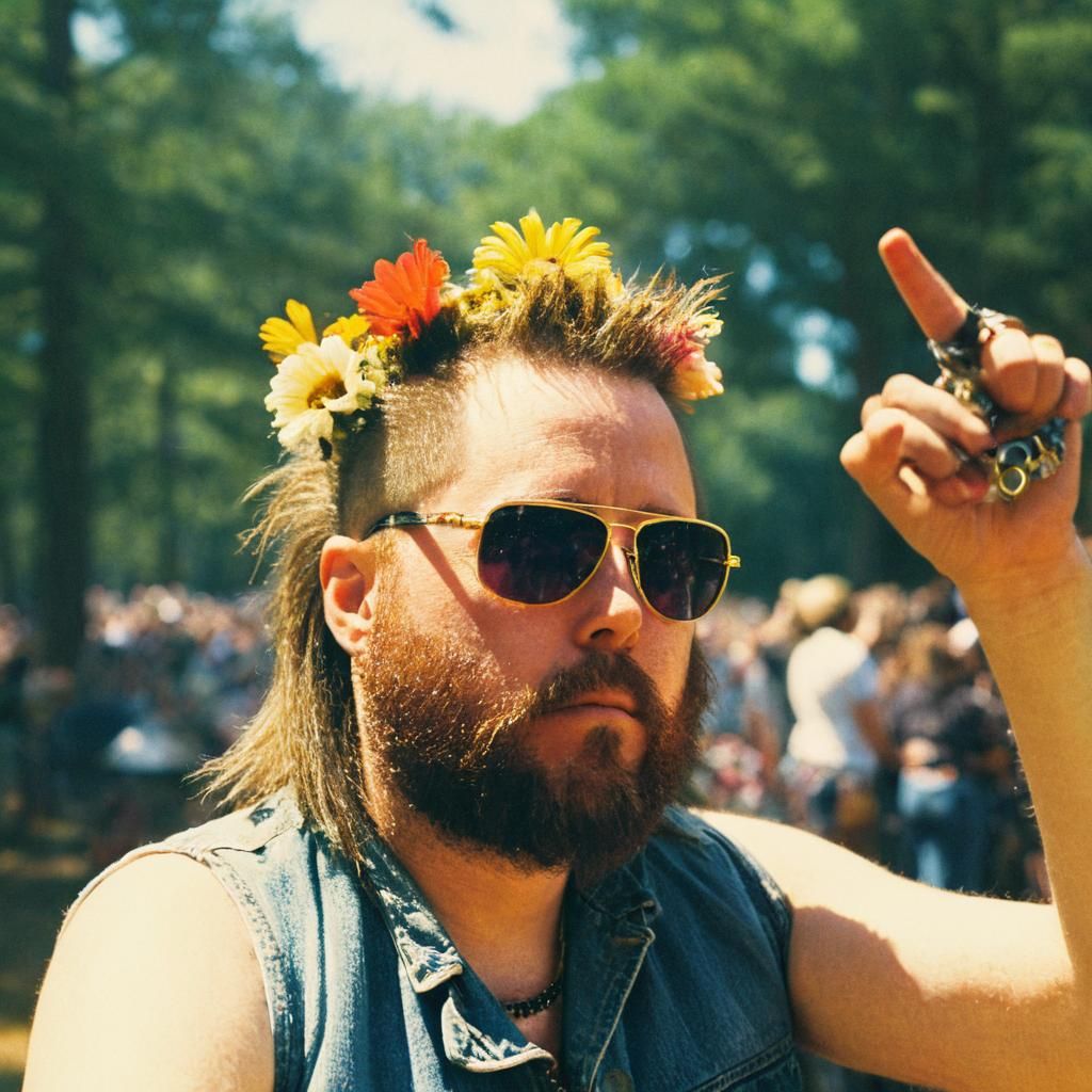 Punk at Woodstock: Cinematic Film Still