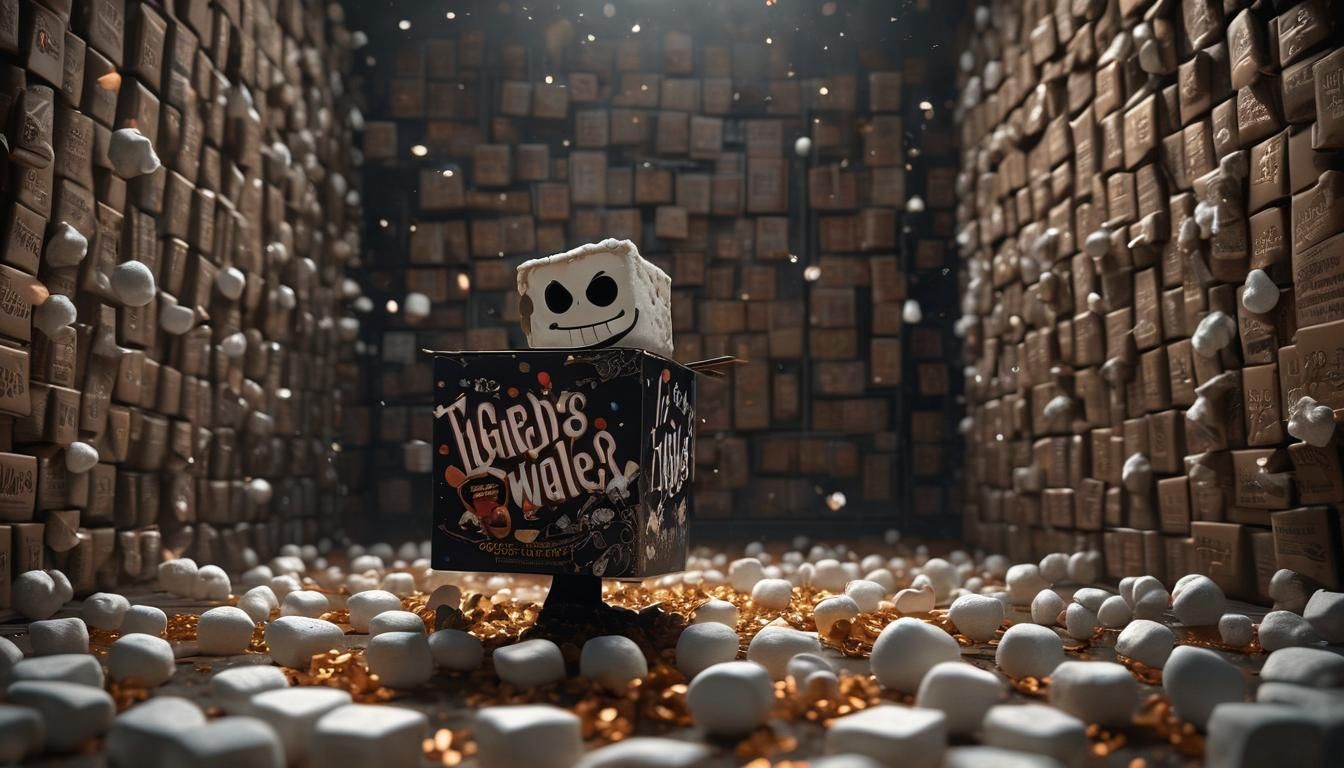 Cereal Box Dark Fantasy in 3D Render