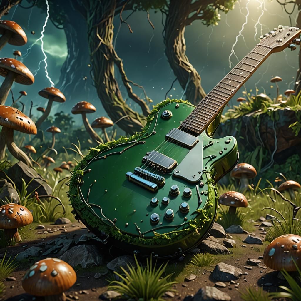 Guitar String Hit by Lightning on Alien Planet