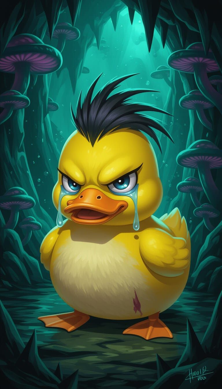 Dark Fantasy Reimagining of Psyduck