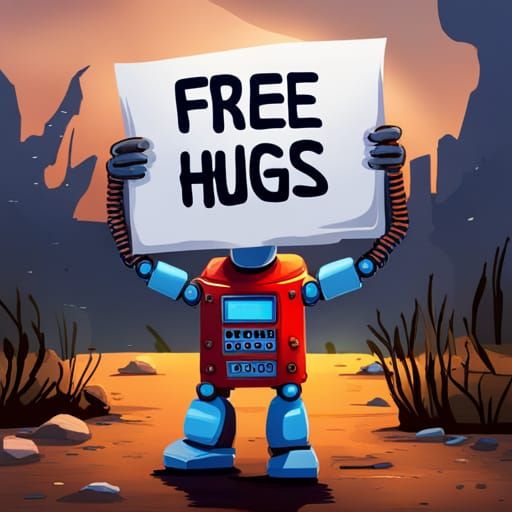 Post-Apocalyptic Robot Offers Free Hugs