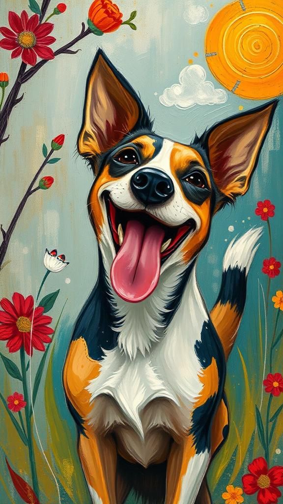 A cute and funny dog