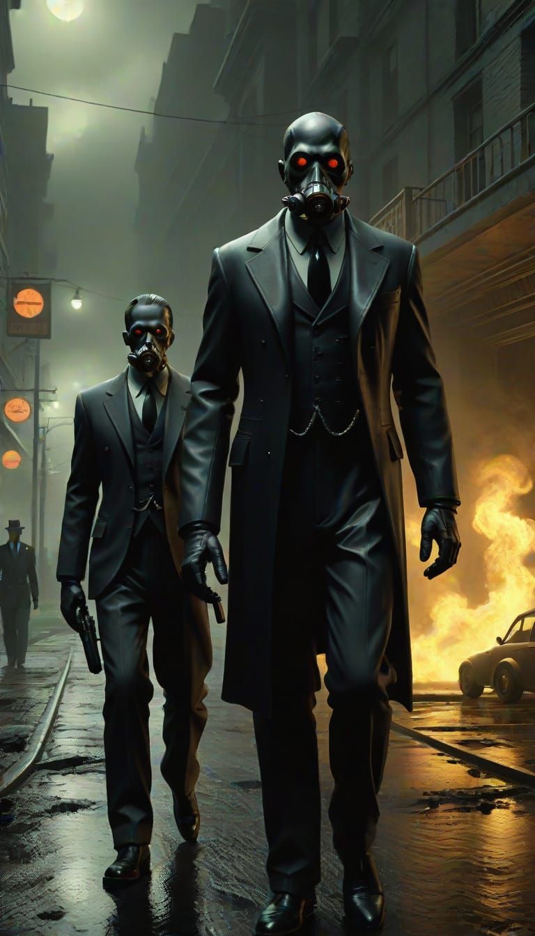 Biohazard Figures in Masterpiece Film Noir Style