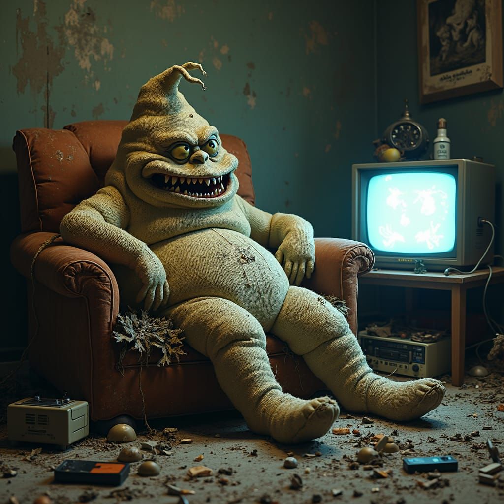 Oogie Boogie as 90s Cartoon Character