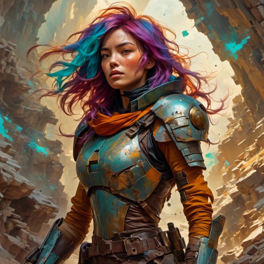 Sabine Wren Concept Art in Vibrant Digital Style