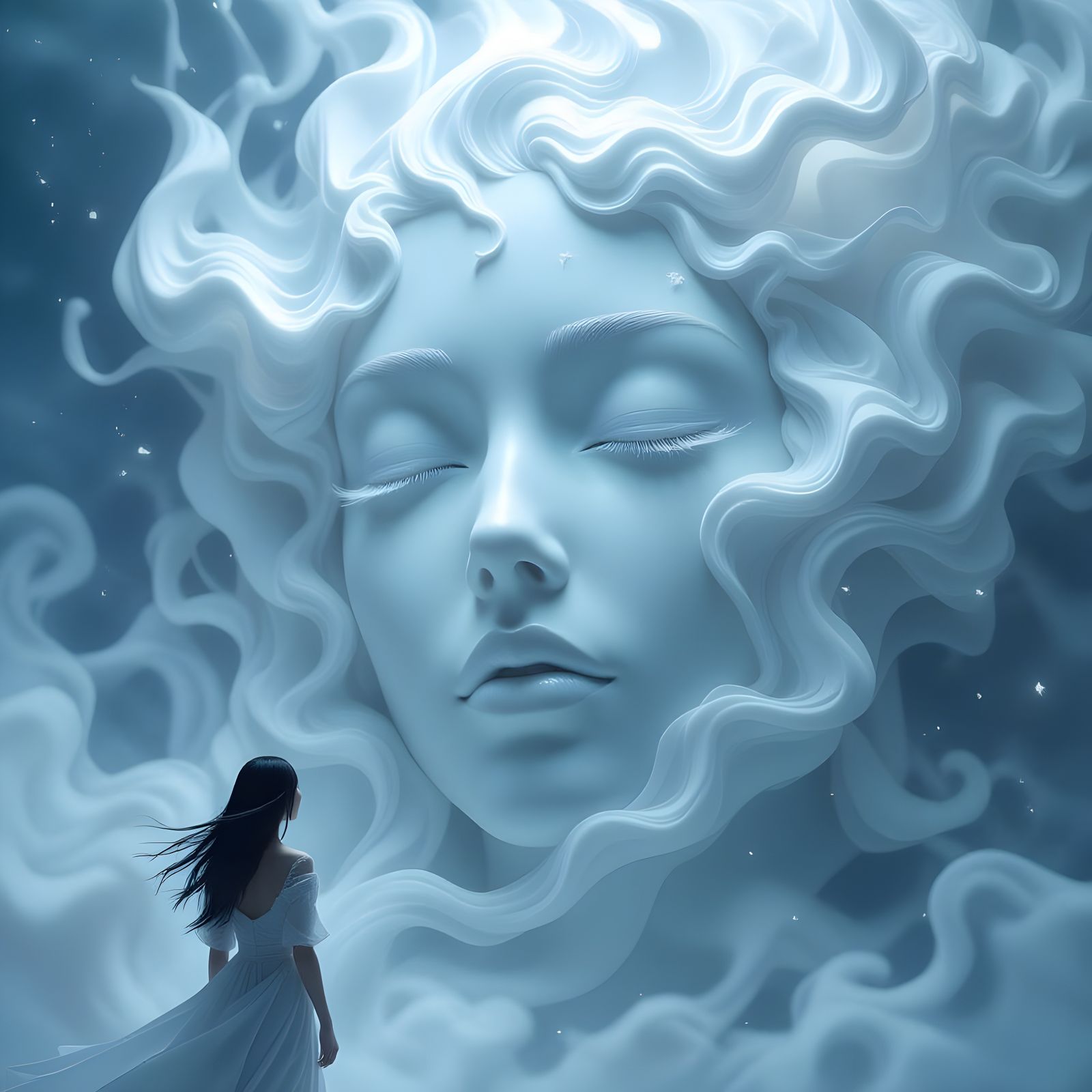 Colossal Dream Weaver: Spectral Woman's Face