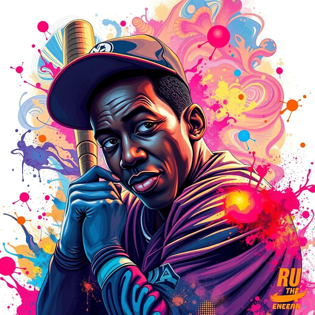 Vibrant 3D Anime Art of Jackie Robinson