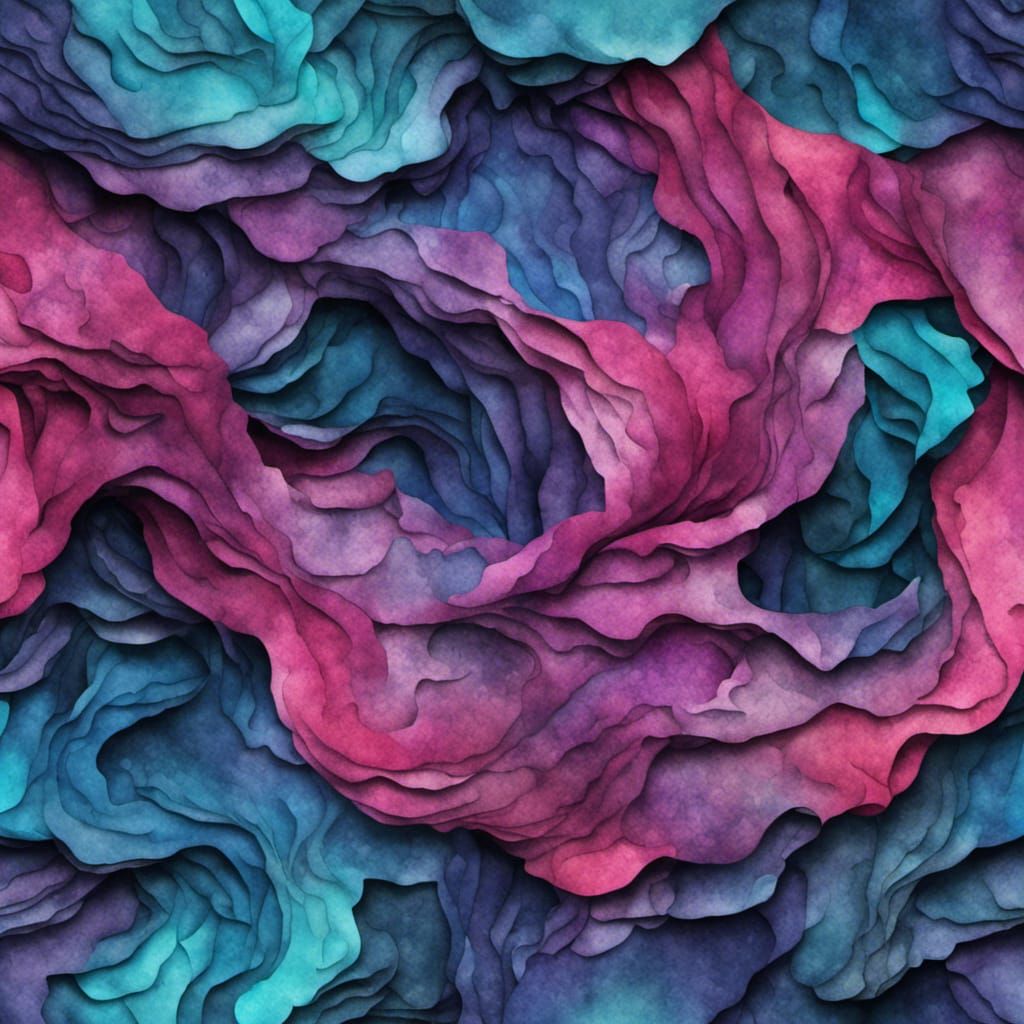 True to Life 3D Twisted Nebula Cloud, Torn Paper Collage, Pe...