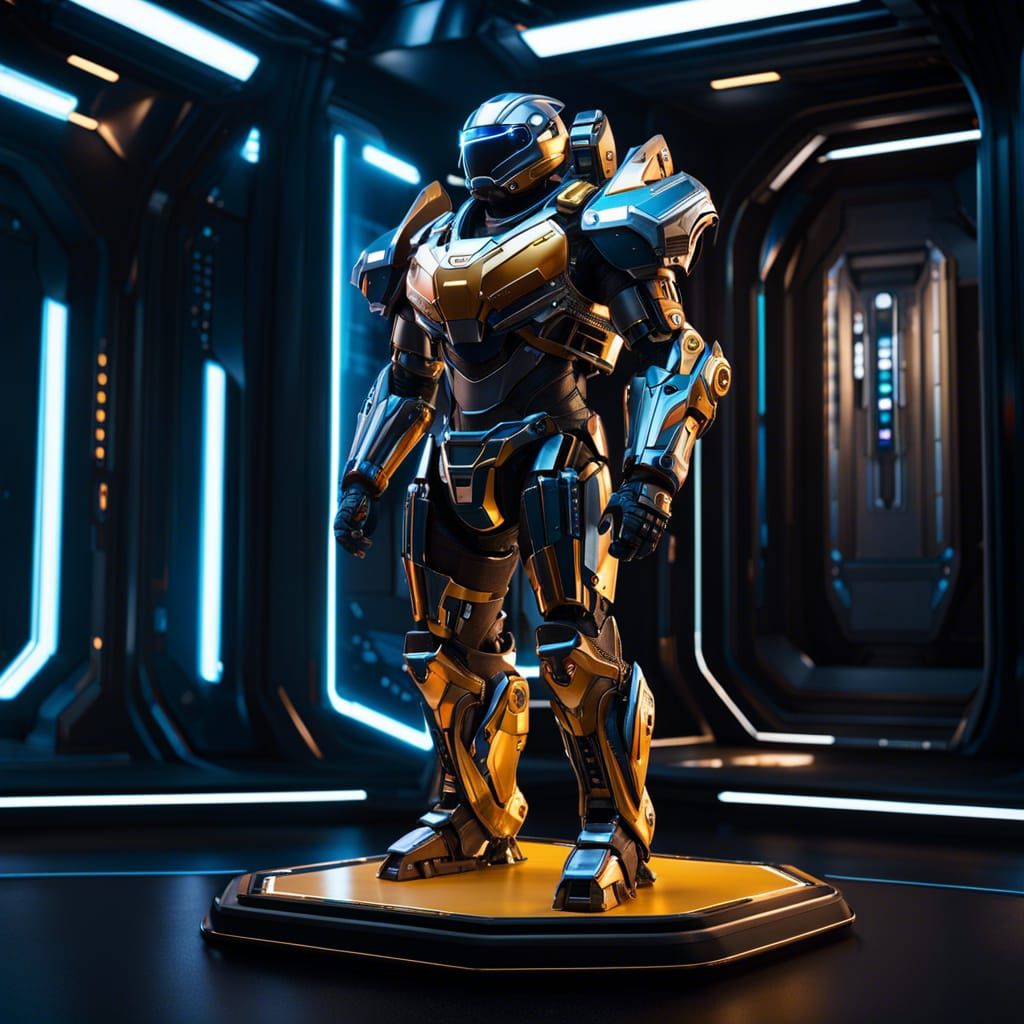 Ultra-Detailed Nanotech Armor 3D Model in Unreal Engine