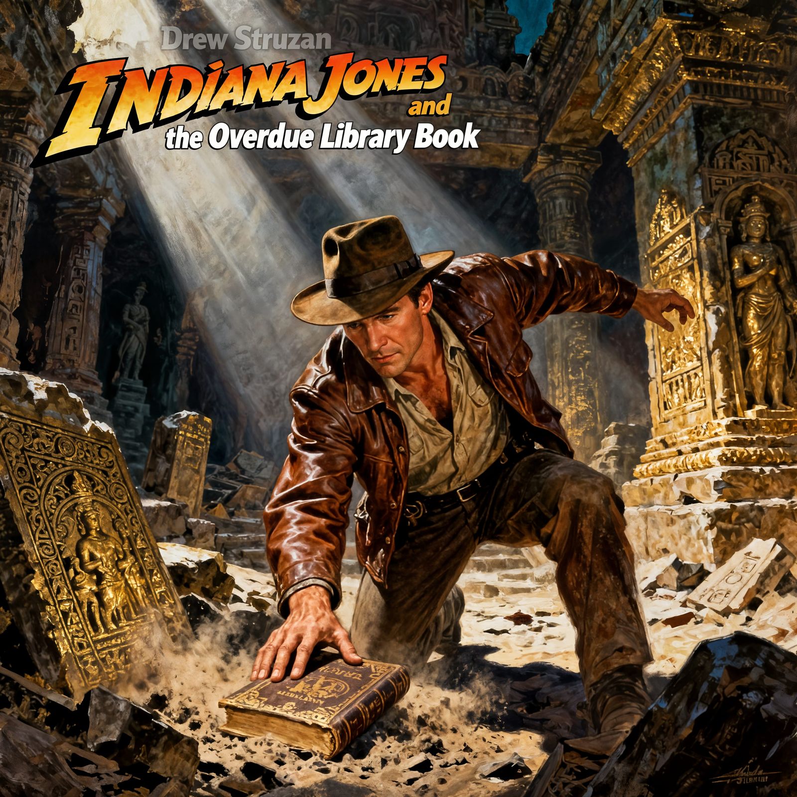 Indiana Jones and the Overdue Library Book Poster
