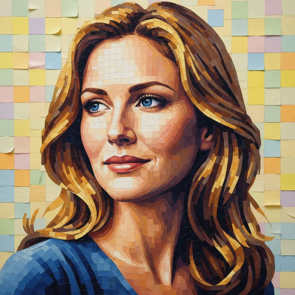 Portrait - Post-It Note Mosaic