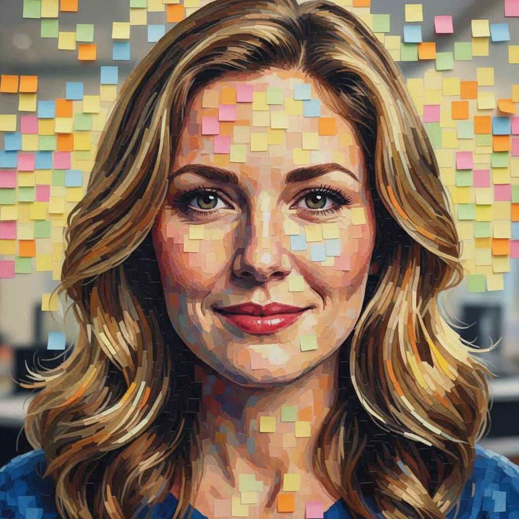 Portrait - Post-It Note Mosaic