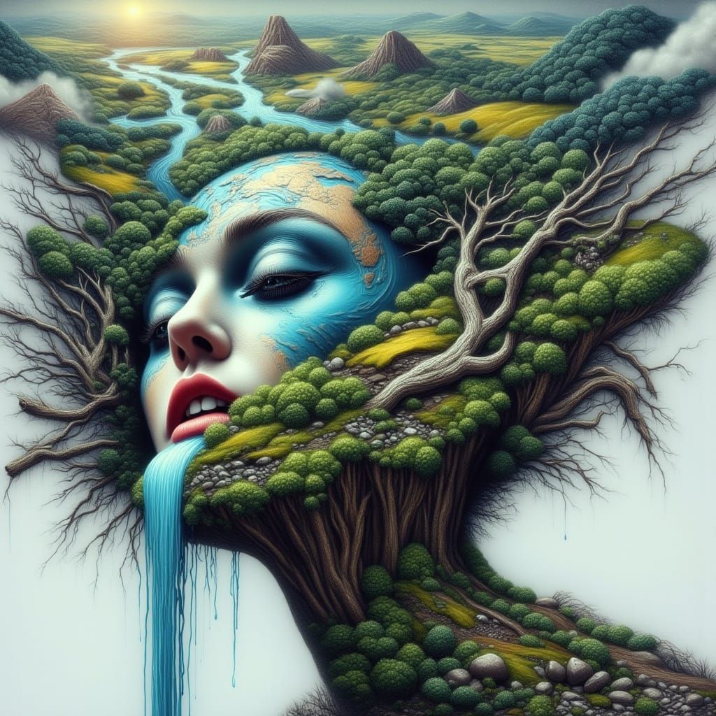 Earth Mother: Melancholic Environmental Allegory in Painterl...