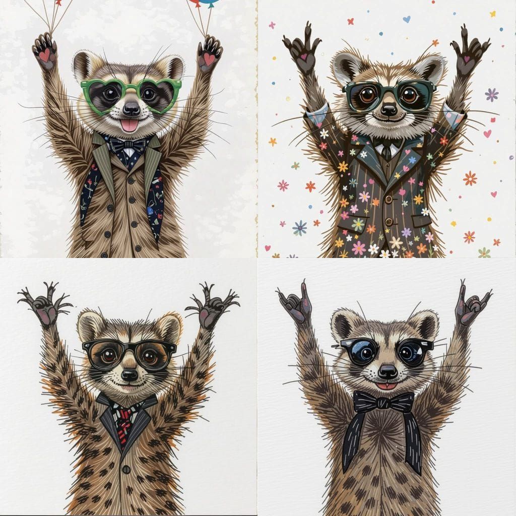 Meerkat Wedding Anniversary Greeting Card