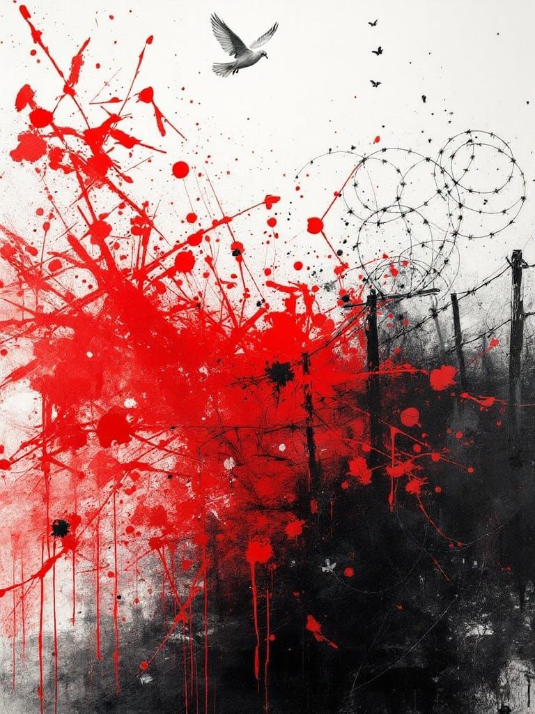 War Zone Victims in Thick, Decaying Paint