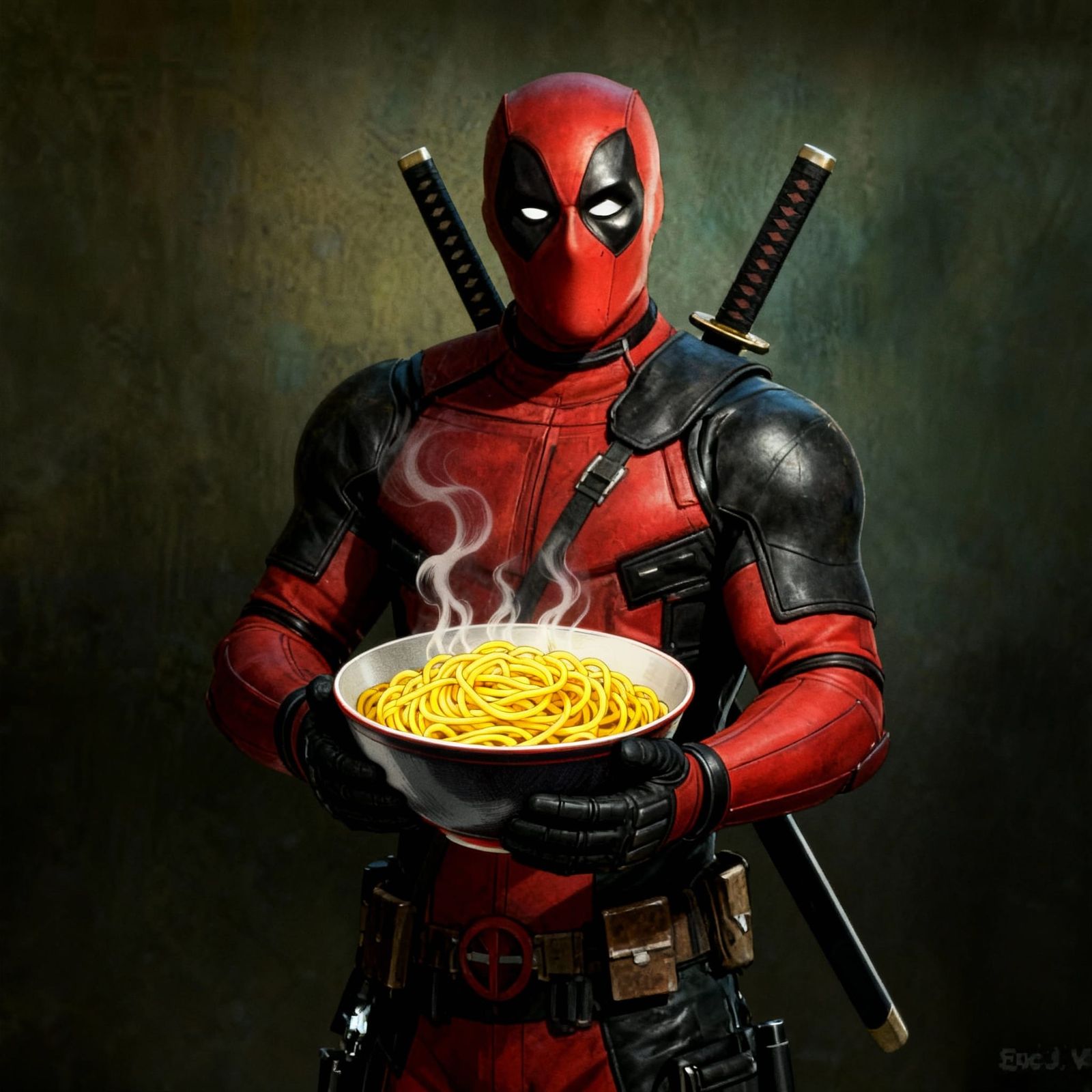 Man Holding Bowl of Ramen Noodles