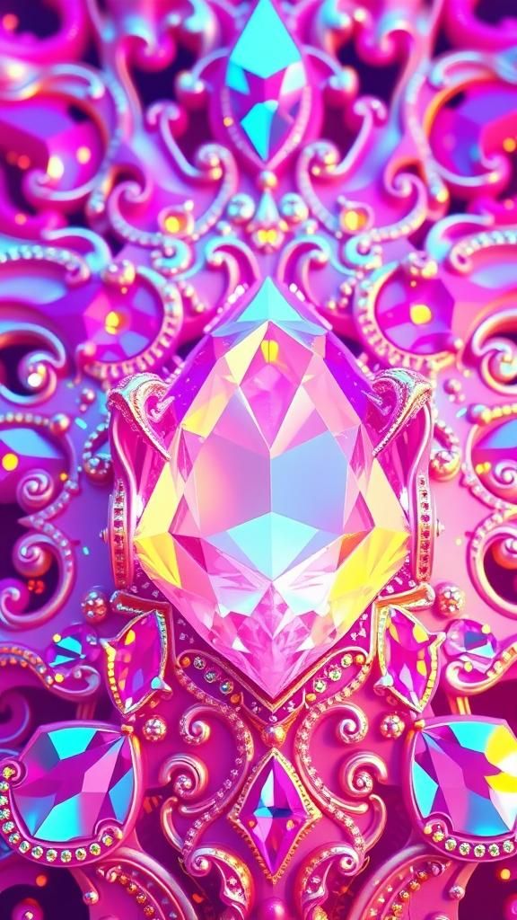 Iridescent Bismuth Crystals: Holographic Cosmic Illustration