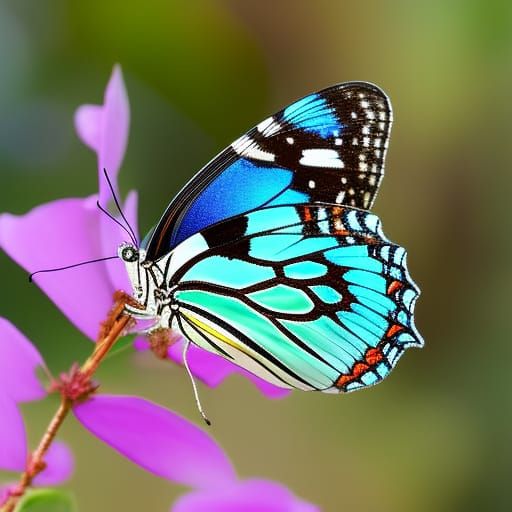 Crystal Wing Butterfly on Petal: Detailed Photography