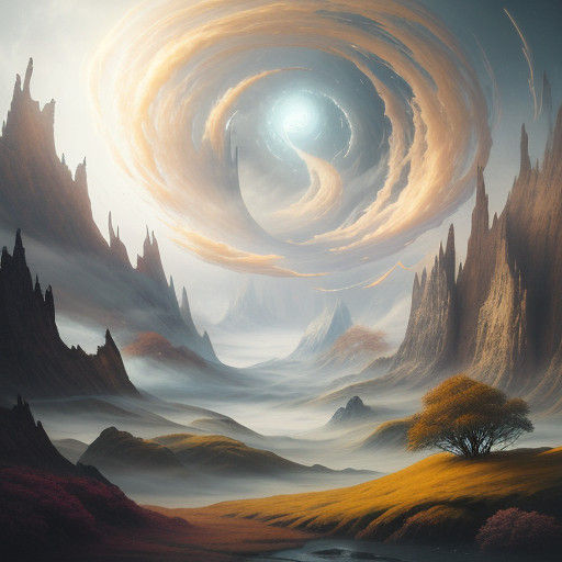 Surreal Dreamlike Landscape in Motion