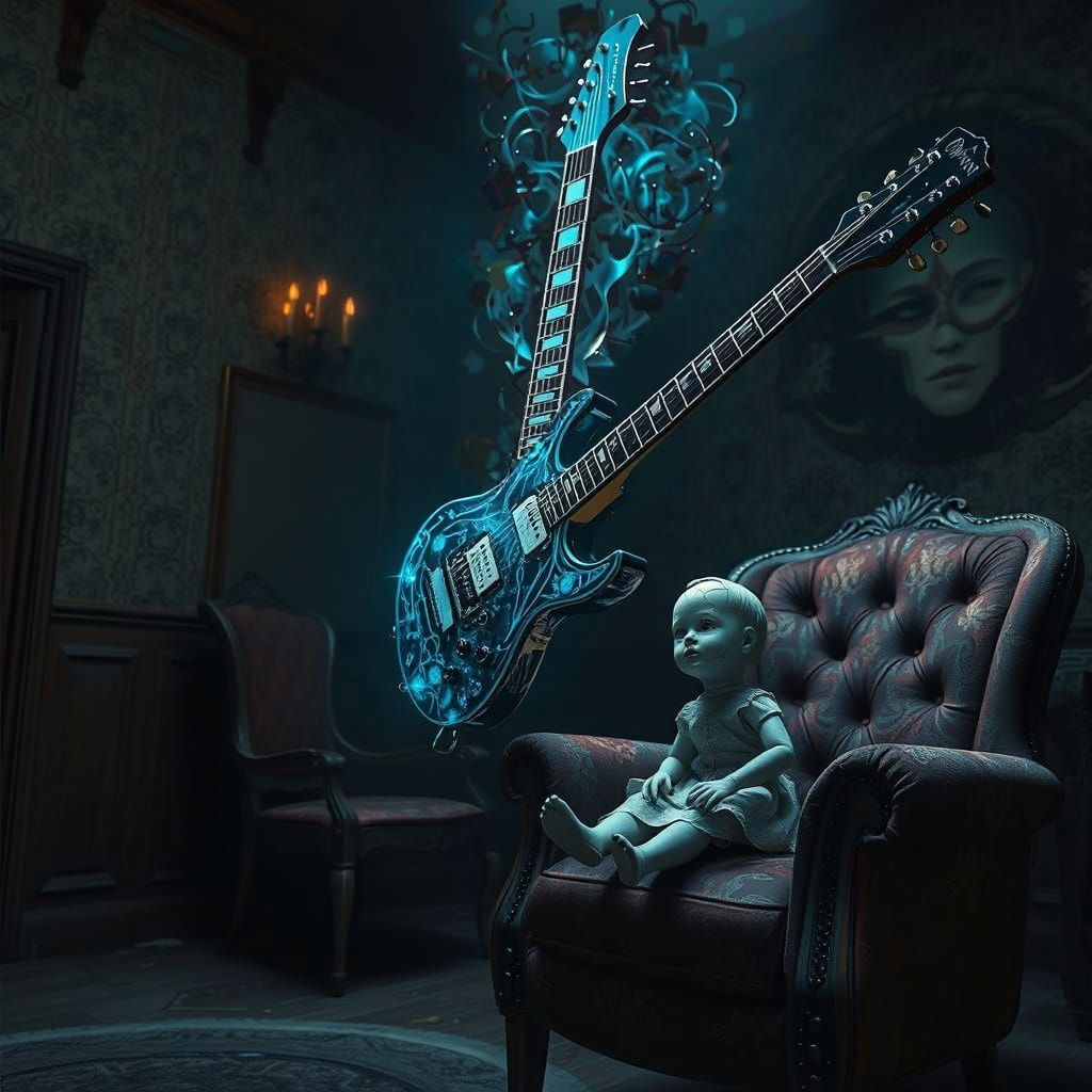 Mystical Electric Guitar Plays to Antique Doll in Haunting S...