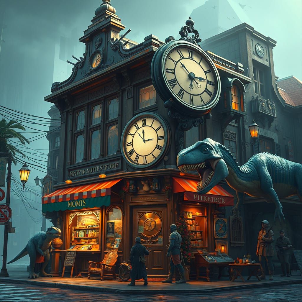 Ancient Egyptian Dinosaur Time Travelers Shop in the Neighbo...