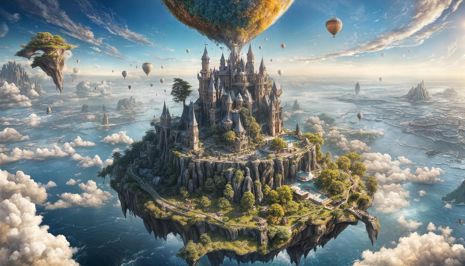 Cozy Floating Island in the Sky