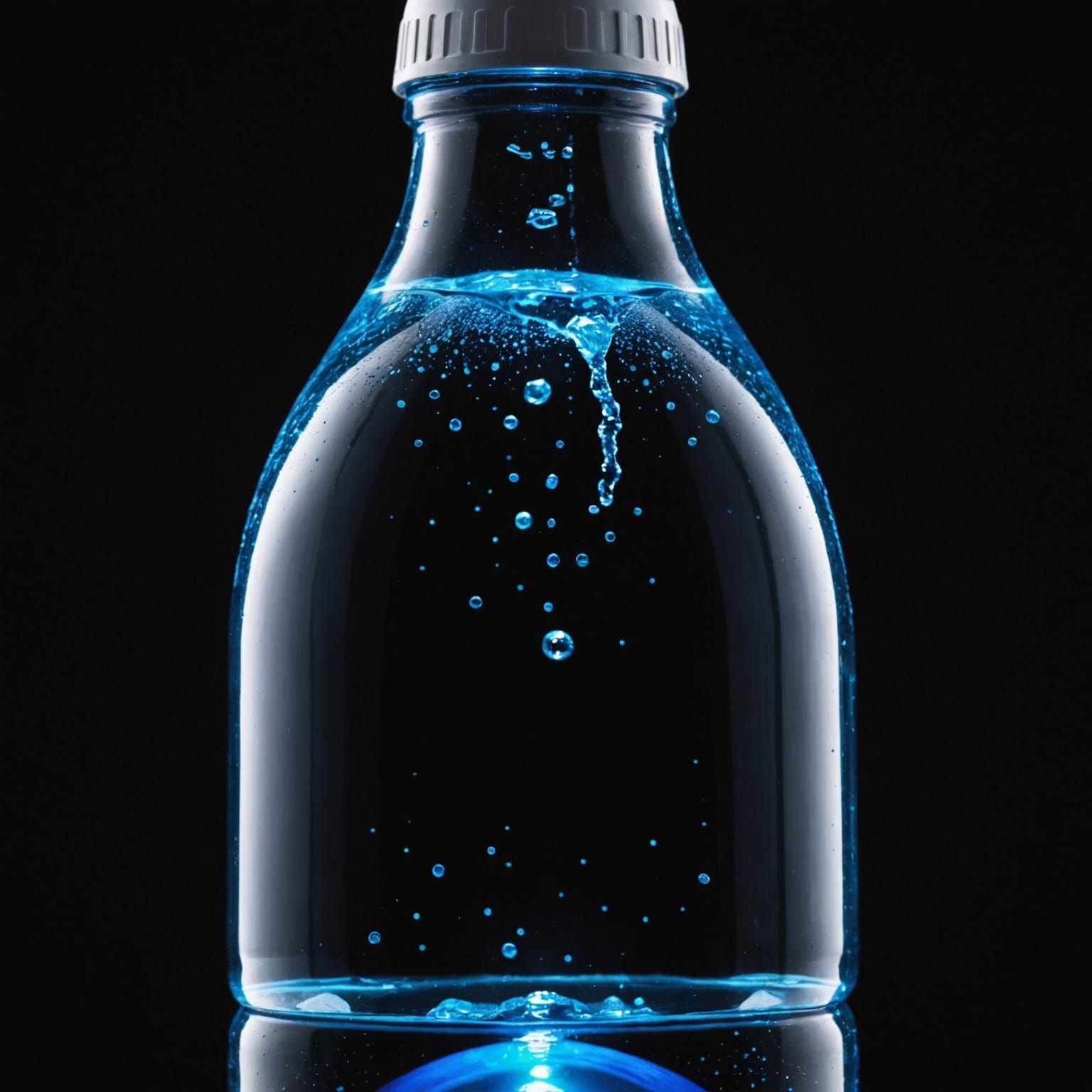 Vibrant Laser Show Inside Water Bottle