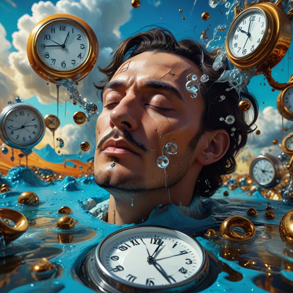 Dreamlike Portrait in Vibrant Surrealist Style