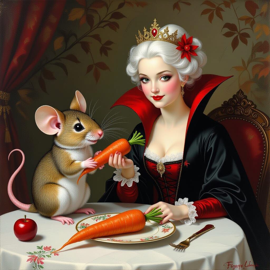 Mouse and Vampire Celebrate Chewed Carrot Day