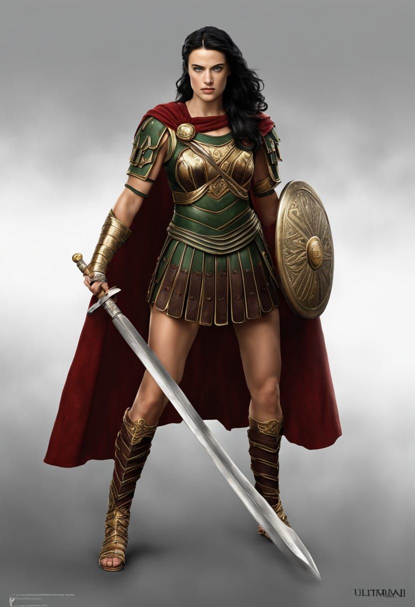 Katie McGrath as Roman Gladiatrix in Colosseum