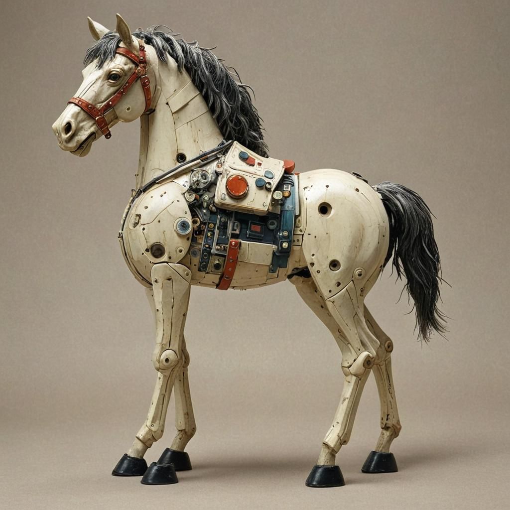 Futuristic Toy Hedgehorse in Expressionist Style