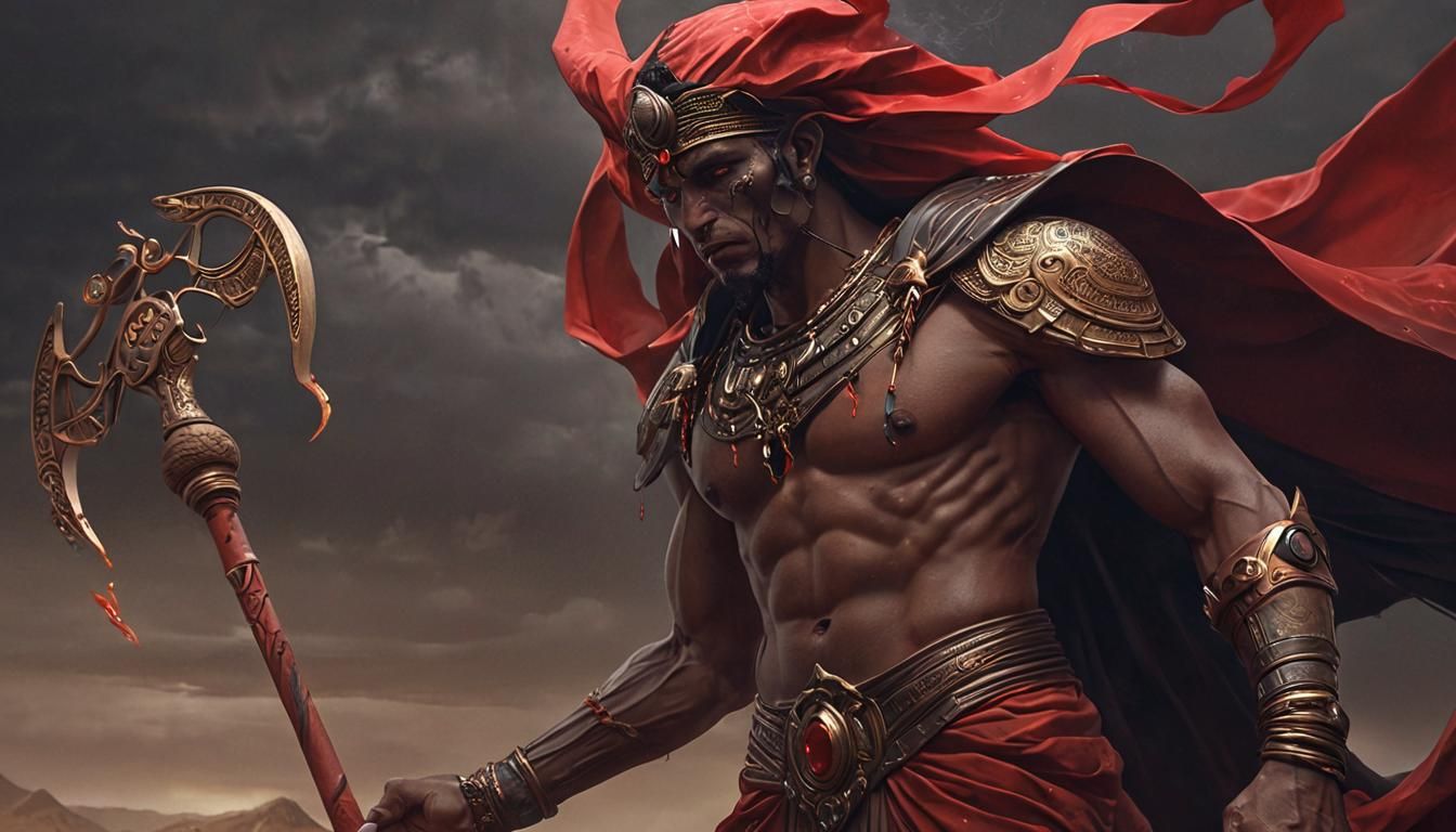 Set, God of Disorder, in Dark Fantasy Art