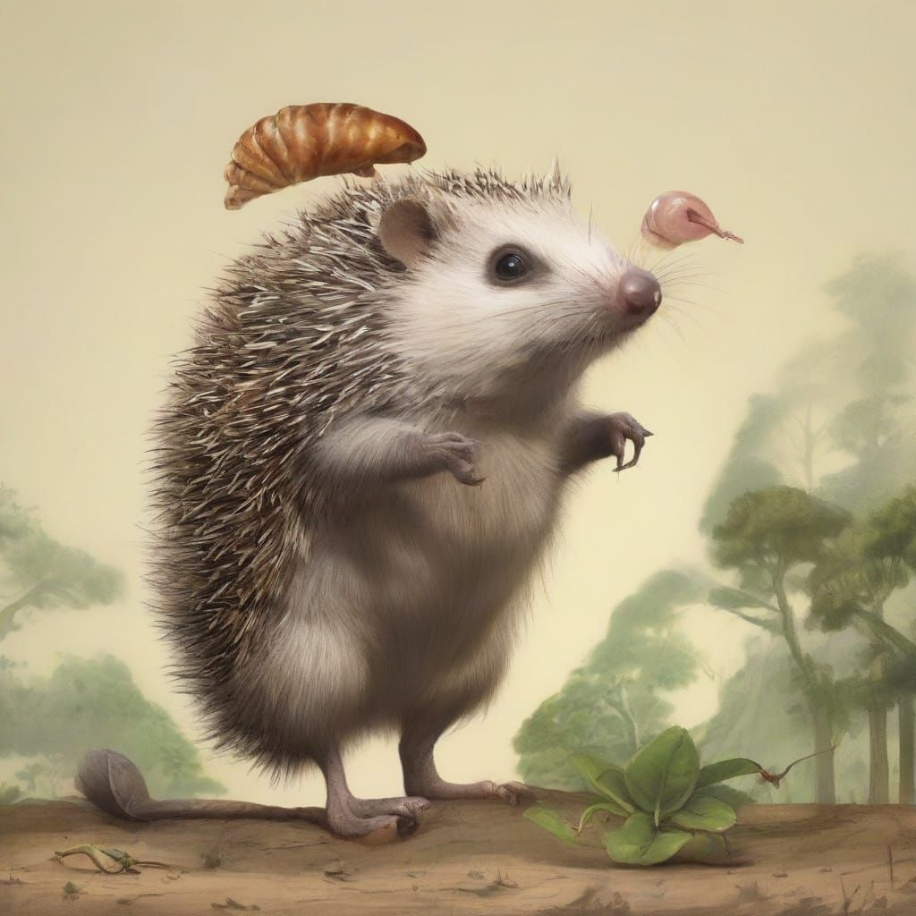 Weightlifting Hedgehog & Singing Snail Sport Posters