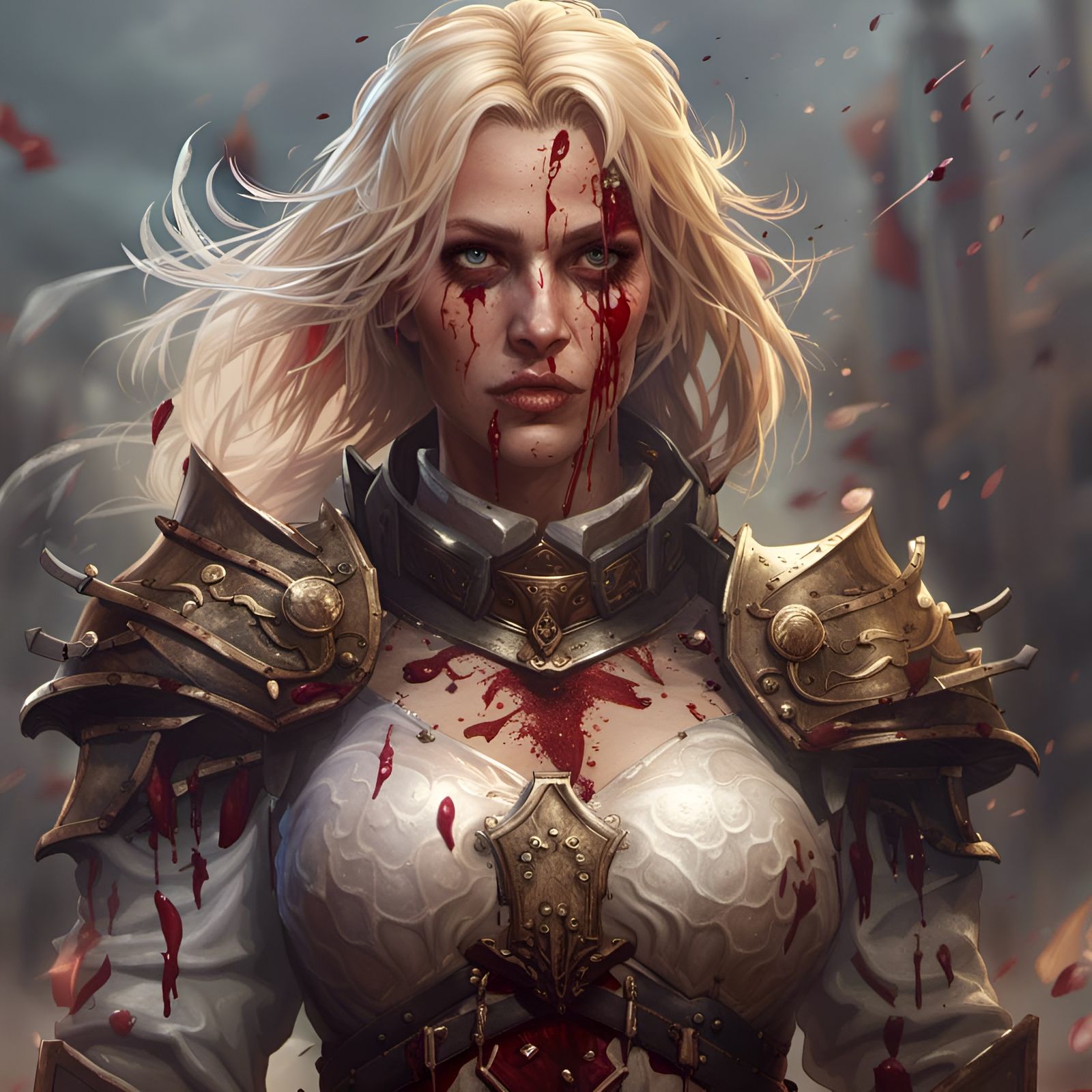 Fantasy Cleric Portrait in the Style of Art Nouveau