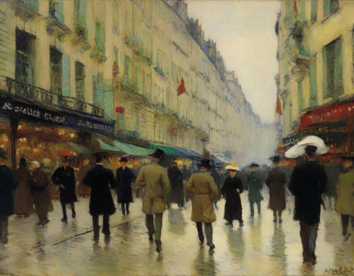 La Place Pigalle: Impressionist Oil Painting