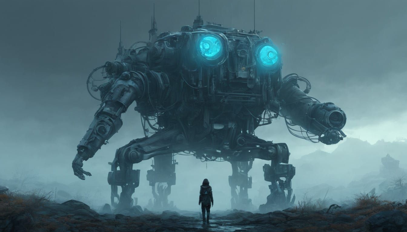 A Metallic Woman Emerges from Fog into a New World of Conver...