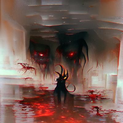Sinister Vision of Hell in Dark Fantasy Style