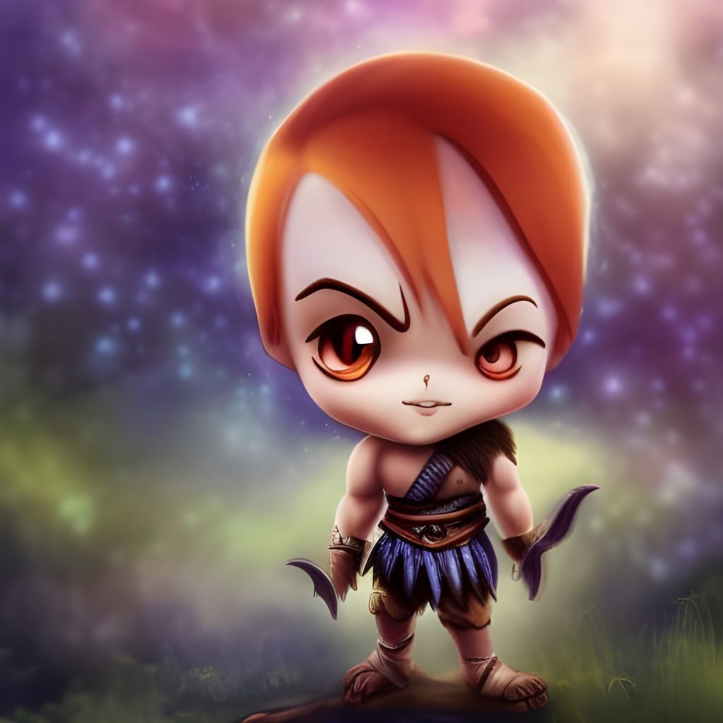 Chibi Kratos figurine, modern Disney style. #3