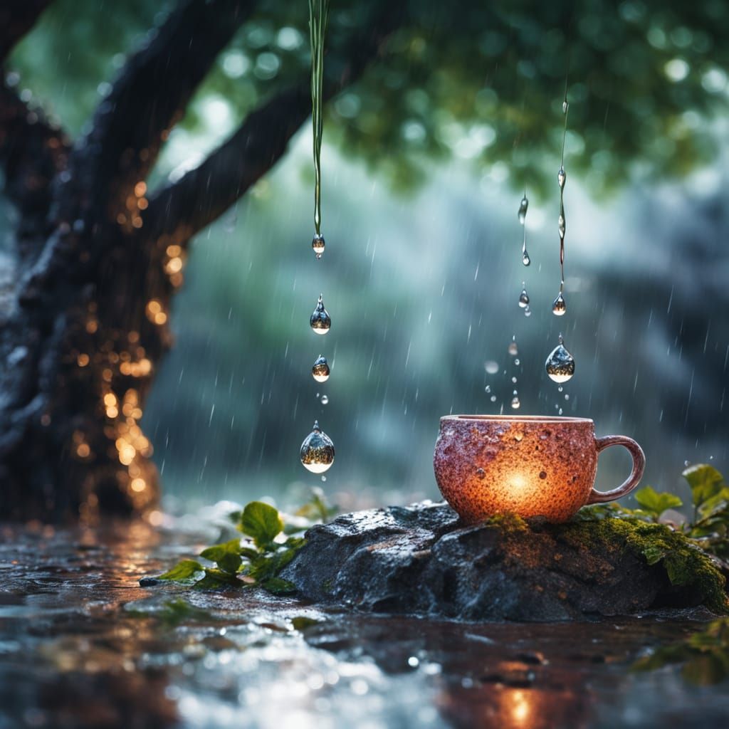 Cozy Rainy Day Reading: Hyperrealistic Concept Art