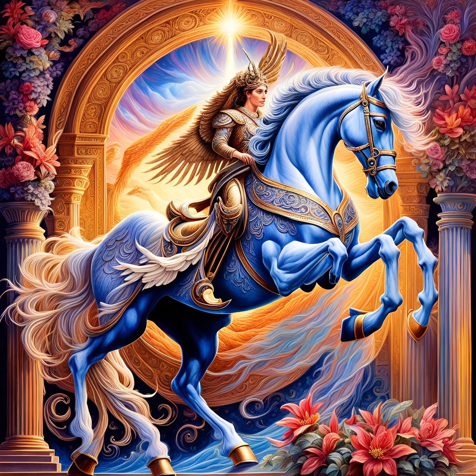 Domestic Pegasus: Hyperdetailed Mythical Creature Art